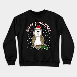 Christmas Owl Birdwatchers Wildlife School Teachers Funny Crewneck Sweatshirt